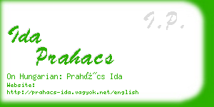 ida prahacs business card